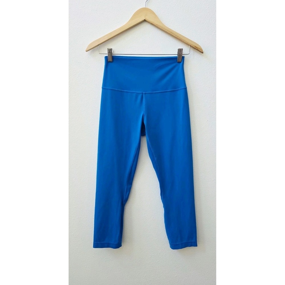Lululemon‎ Align High Rise Crop Leggings Women's Size 6 Blue 21" Inseam